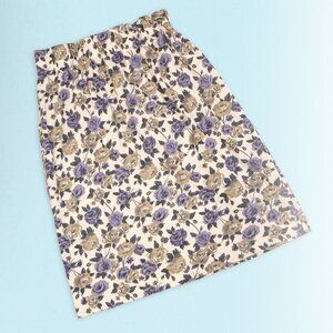 80’s Vintage Floral Skirt 🌸 Elastic Waist